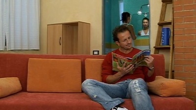 Fluorescent lady chose get under one's huge chili dog