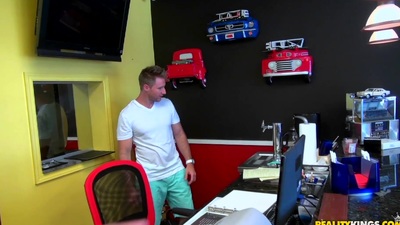 This week Levi was pretty vigilance of his buddy's car shop.